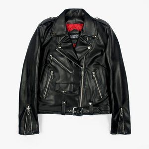 Straight to Hell Vegan Leather Jacket Large